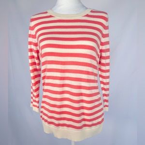 Talbots stripe cotton sweater